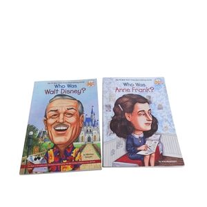 Who Was Walt Disney & Who Was Anne Frank Books Official WhoHQ Books